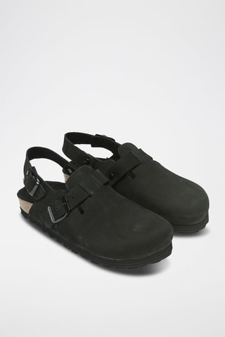 Sabot in pelle Oscar - Nero