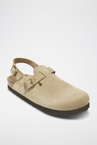 Sabot in pelle Oscar - Taupe