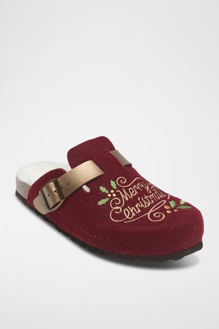 Sabot in pelle Noe - Rosso e dorato