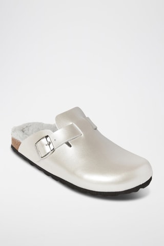 Sabot in pelle Noe - Argentato