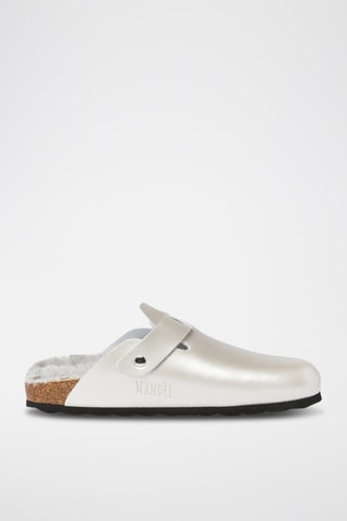 Sabot in pelle Noe - Argentato