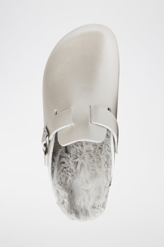 Sabot in pelle Noe - Argentato