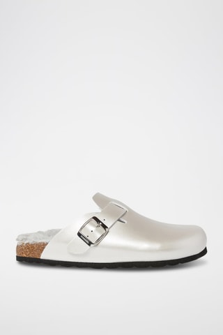 Sabot in pelle Noe - Argentato