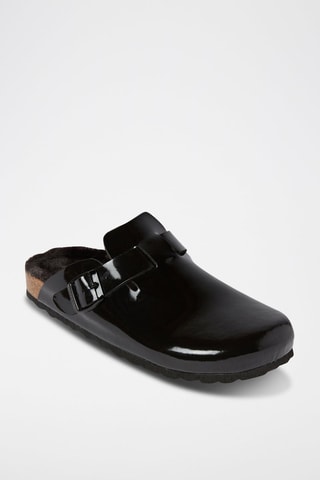 Sabot in pelle verniciata Noe - Nero