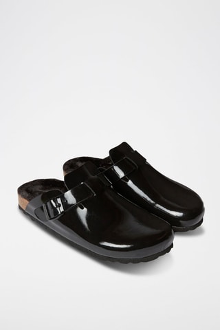 Sabot in pelle verniciata Noe - Nero