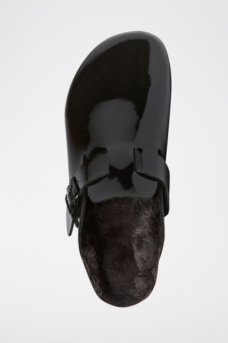 Sabot in pelle verniciata Noe - Nero