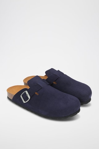 Sabot in pelle Noe - Blu scuro
