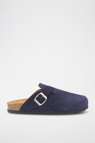 Sabot in pelle Noe - Blu scuro