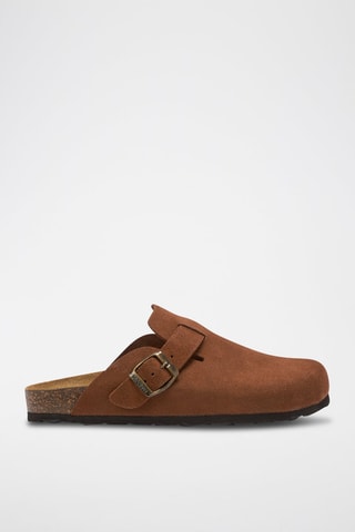 Sabot in pelle scamosciata Noe - Marrone