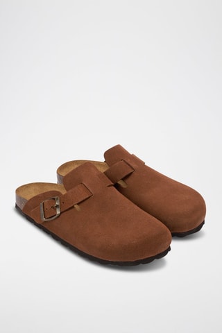 Sabot in pelle scamosciata Noe - Marrone