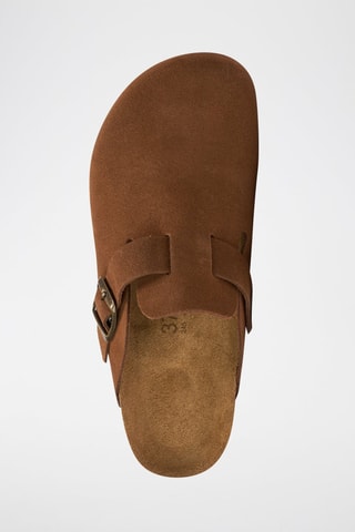 Sabot in pelle scamosciata Noe - Marrone