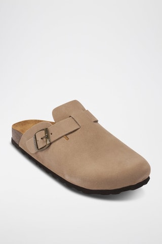 Sabot in pelle scamosciata Noe - Taupe