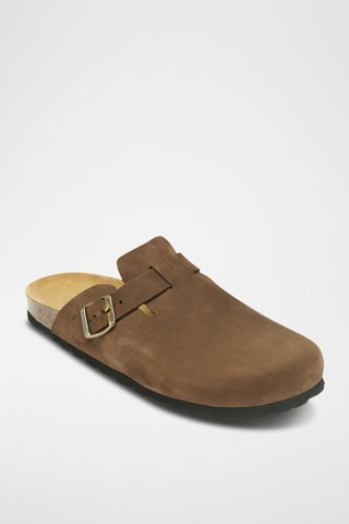 Sabot in pelle scamosciata Noe - Marrone