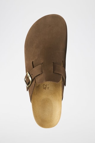 Sabot in pelle scamosciata Noe - Marrone