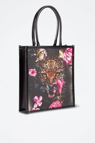 Leren Shopper - Zwart en Ecru - Cavalli Class