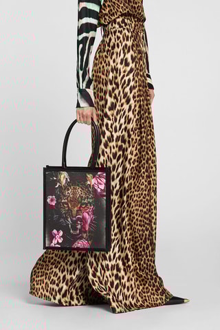 Leren Shopper - Zwart en Ecru - Cavalli Class