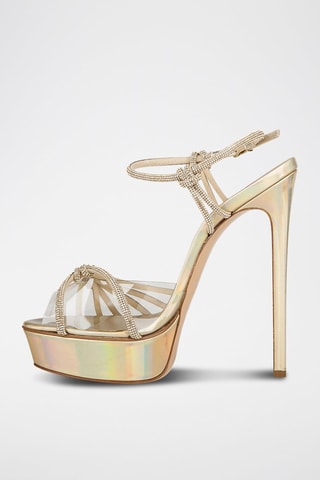 Leren Sandalen Taylor Flora -  Goudkleurig - Casadei