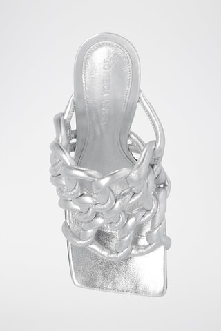 Leren Muiltjes met Hak - Zilverkleurig - Bottega Veneta