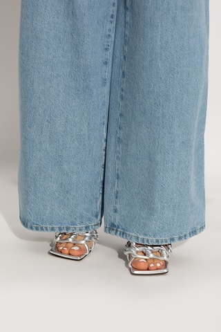 Leren Muiltjes met Hak - Zilverkleurig - Bottega Veneta