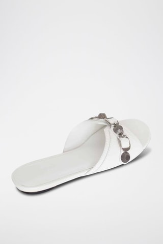 Leren Muiltjes Cagole - Wit - Balenciaga