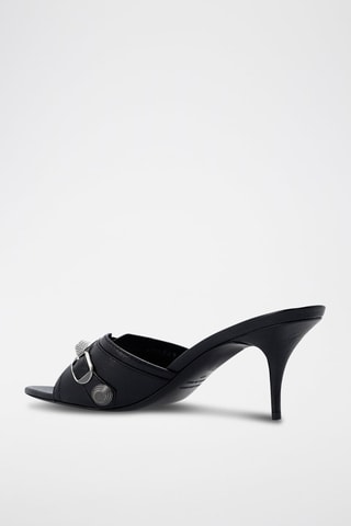 Leren Muiltjes Cagole 70 - Zwart - Balenciaga