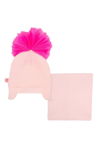 Bonnet aviateur et snood - Rose - Billieblush