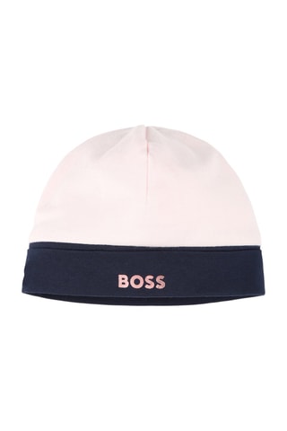 Bonnet et dors-bien en coton biologique - Rose et bleu marine - Boss