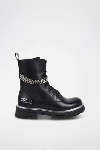 Bottines en cuir - Noir - Karl Lagerfeld