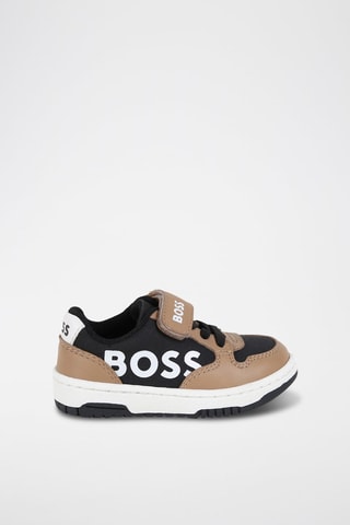 Baskets en cuir - Noir et beige - Boss