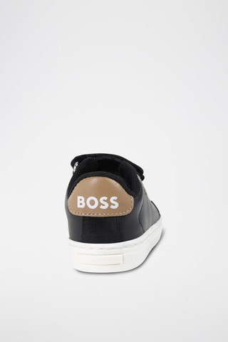 Baskets en cuir - Noir et beige - Boss