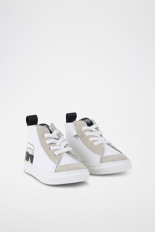 Baskets montantes en cuir - Blanc - Karl Lagerfeld
