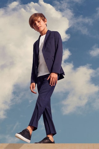 Pantalon en laine - Bleu marine   - Hugo Boss