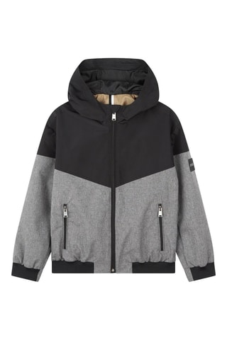 Coupe-vent à capuche - Noir et gris - Boss