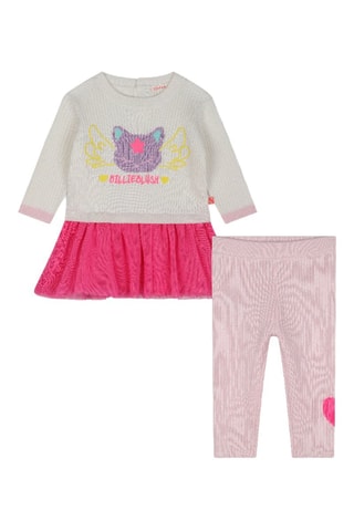 Robe et legging - Ecru et rose - Billieblush