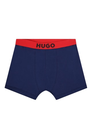 2 boxers - Gris chiné et bleu marine - Hugo