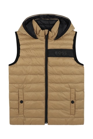 Doudoune réversible sans manches - Noir et marron - Boss