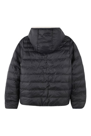 Doudoune réversible à capuche - Noir et ciel - Boss