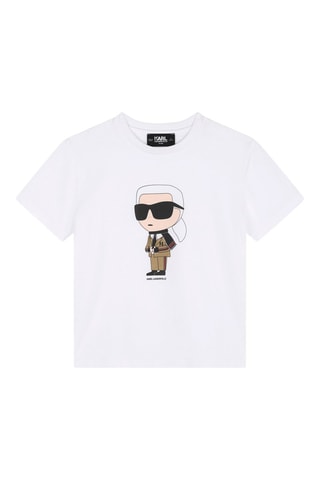 T-shirt en coton biologique - Blanc - Karl Lagerfeld