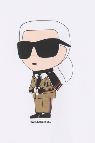 T-shirt en coton biologique - Blanc - Karl Lagerfeld