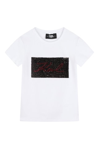 T-shirt en coton biologique - Blanc - Karl Lagerfeld
