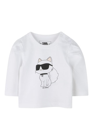 T-shirt et jogging en coton biologique - Blanc et noir - Karl Lagerfeld
