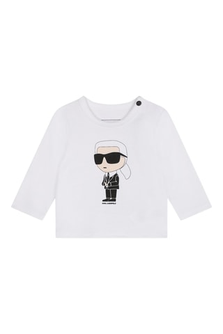 T-shirt et jogging en coton biologique - Blanc et noir - Karl Lagerfeld