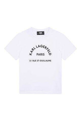 T-shirt en coton biologique - Blanc - Karl Lagerfeld