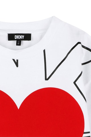 T-shirt en coton biologique - Blanc - DKNY