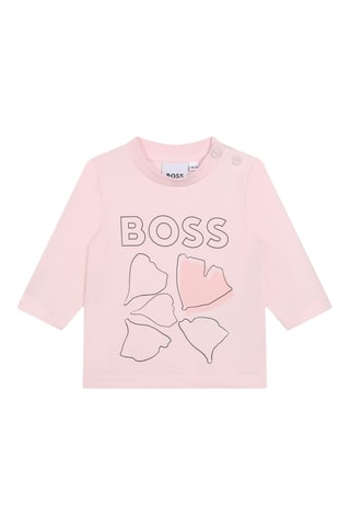 T-shirt en coton biologique - Rose - Boss