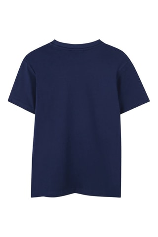 T-shirt en coton biologique - Bleu marine - Hugo