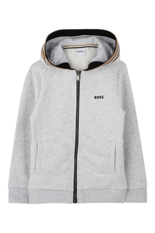 Sweat à capuche - Gris clair chiné - Boss