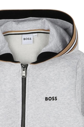 Sweat à capuche - Gris clair chiné - Boss