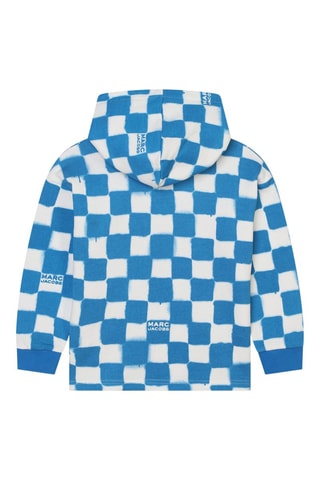 Sweat à capuche - Blanc et turquoise - Marc Jacobs