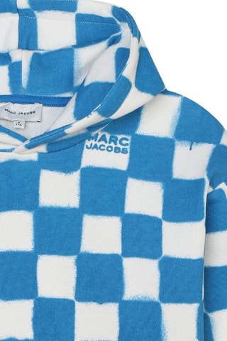 Sweat à capuche - Blanc et turquoise - Marc Jacobs